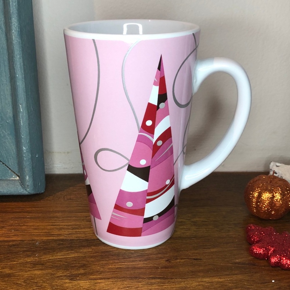 Starbucks Pink Christmas Tree Mug 2004